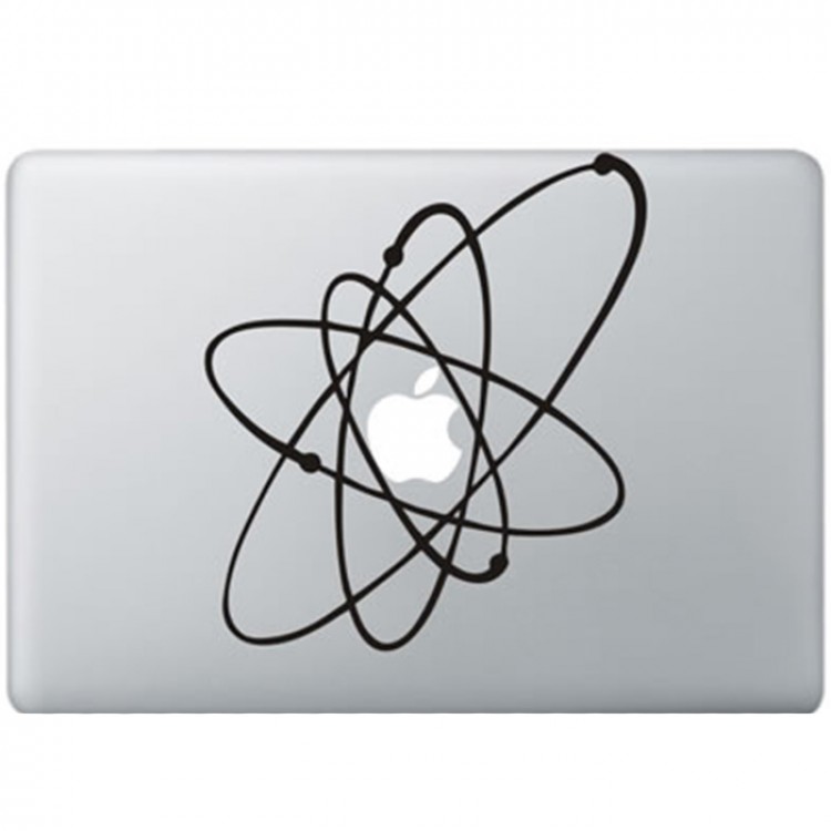 Atoom MacBook Sticker Zwarte Stickers